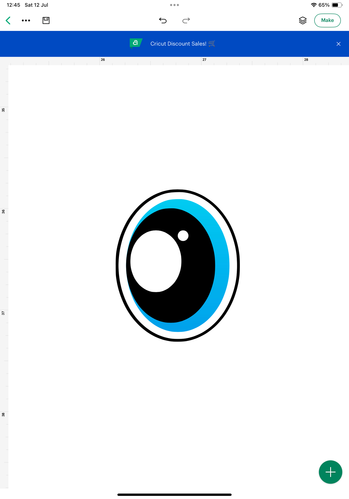 Oval 1.5inch ombre eyes (various designs)