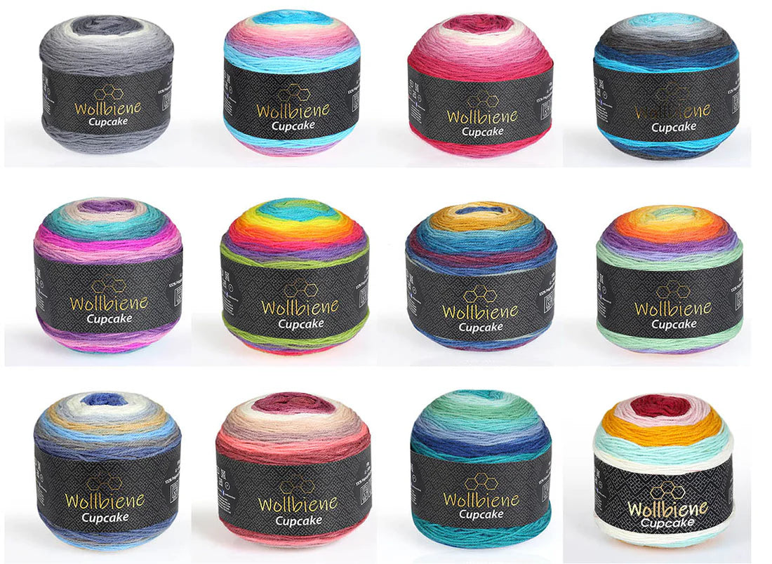X3 Woollbiene cupcake gradient yarn acrylic 150g