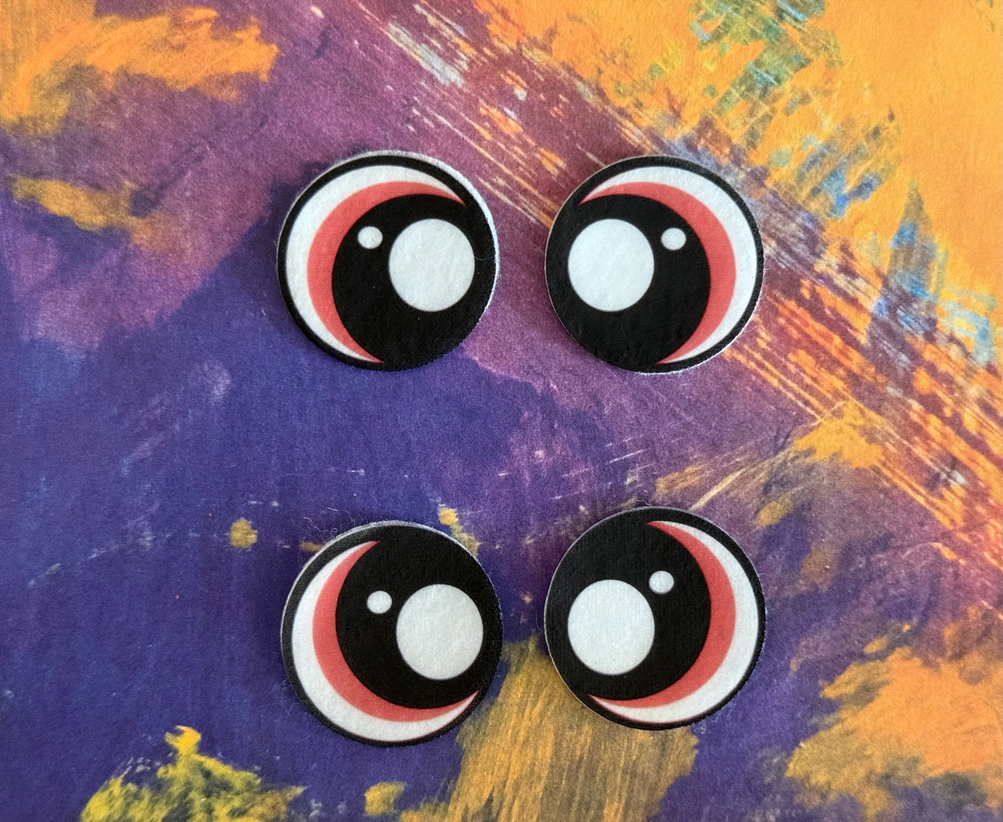 Round 1inch Felt Eyes (various designs)