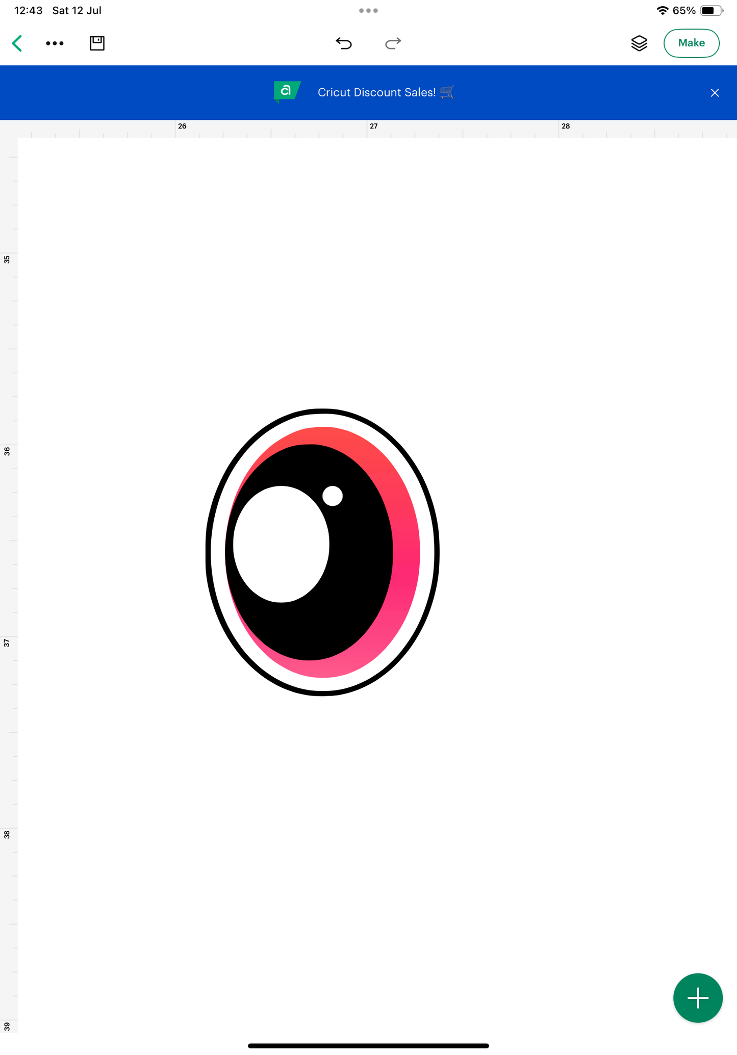 Oval 1.5inch ombre eyes (various designs)